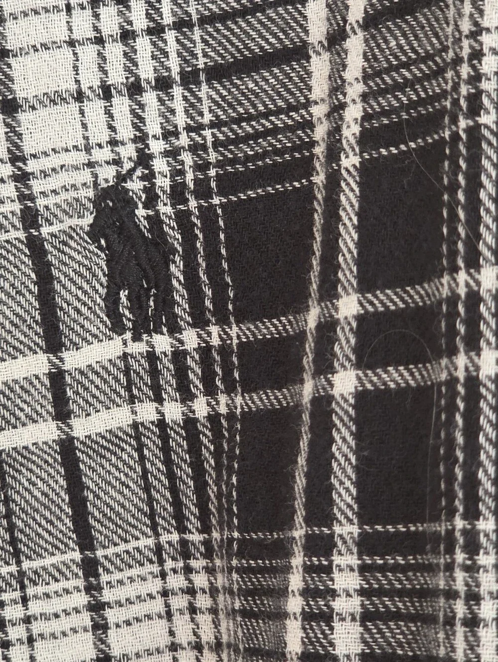 Polo Ralph Lauren Double Face Black White Plaid Flannel Cotton Button Down XXL